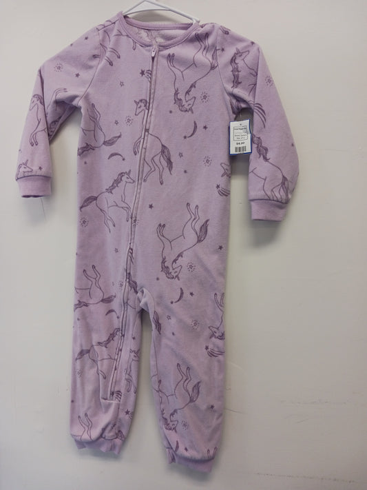 Purple Unicorn Carters One Piece Pjs, 4T G