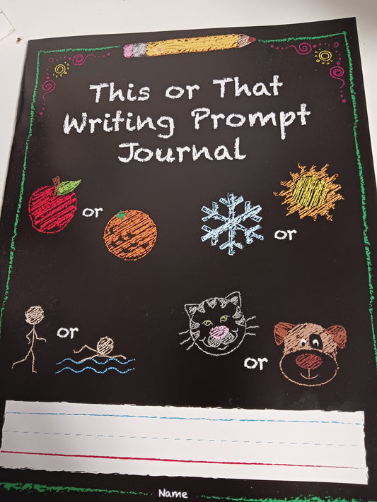 This or That writing prompt journal
