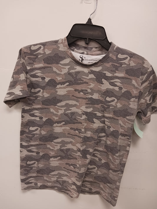 Grey/Black Straightfaded Camo Shirt, 10-12 B