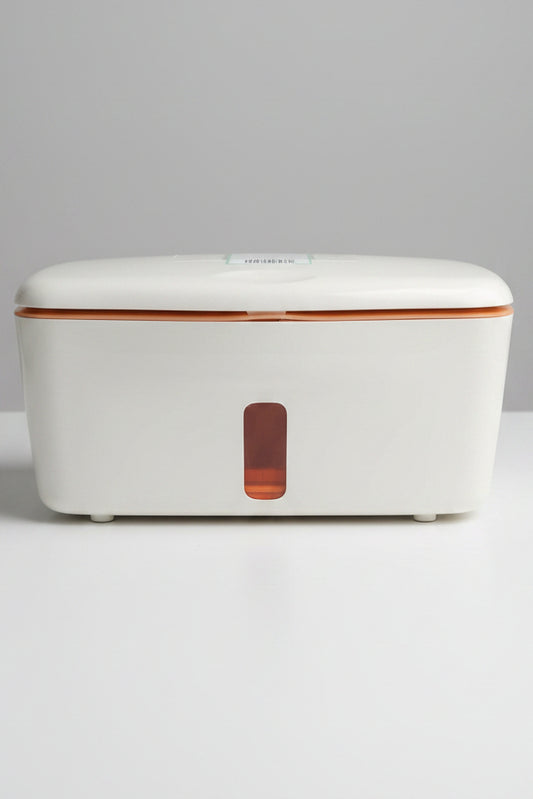 White/Orange OXO Tot Perfect Pull Wipes Dispenser