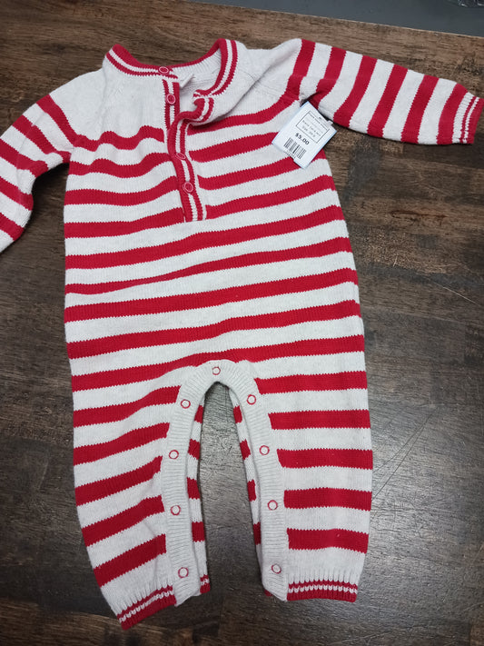 Grey/Red Striped Cat & Jack Pant One Piece, 3M B