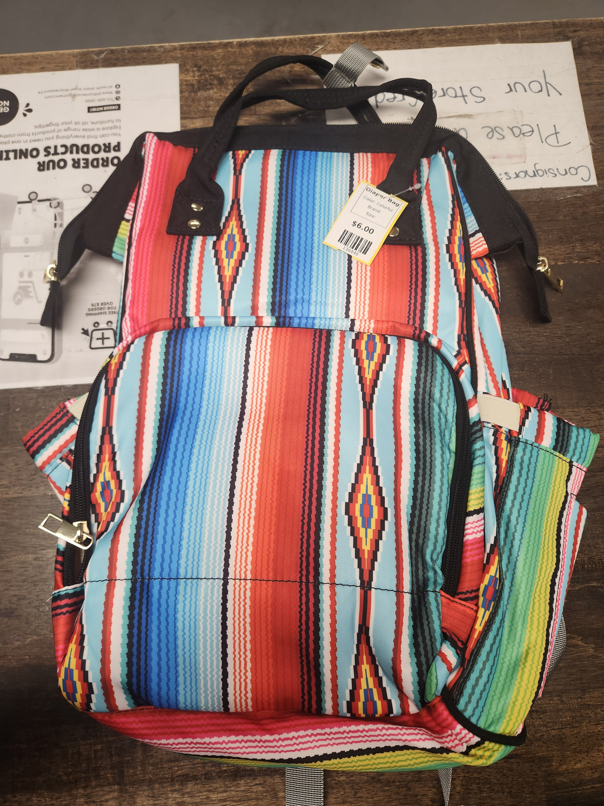 Colorful  Diaper Bag