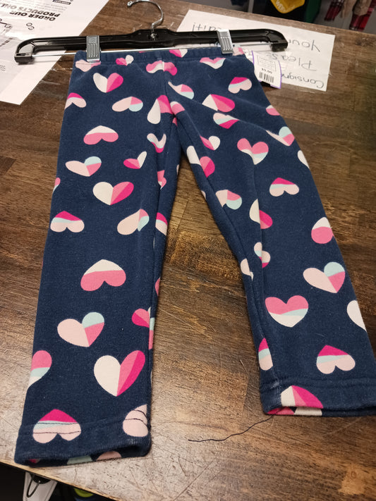 Navy Heart Carters Leggings, 3T G