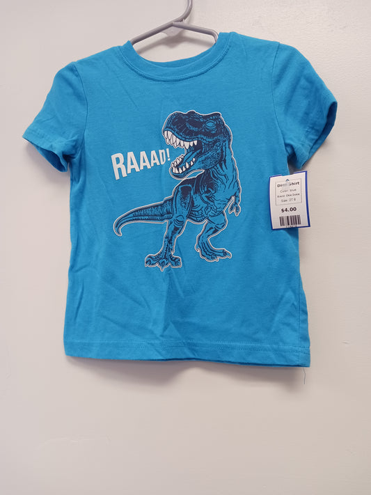 blue Okie Dokie Dino Shirt, 2T B