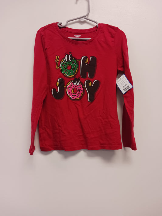 Red Old Navy Long Sleeve Donut Shirt  6/7, 6 G