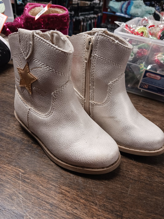 Cream Old Navy Cowboy Boots, 13.5 G