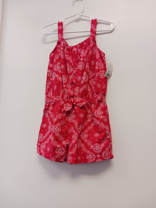 Red/White OshKosh Romper, 4T G