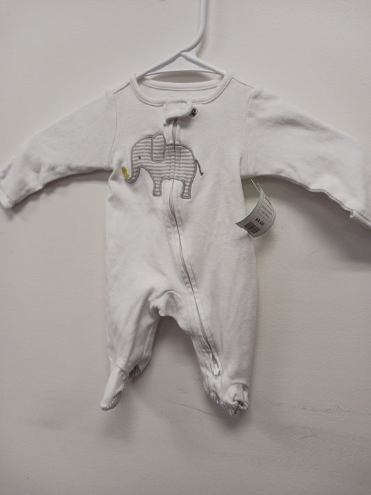 White/Grey Elephant Carters Sleeper, NB B