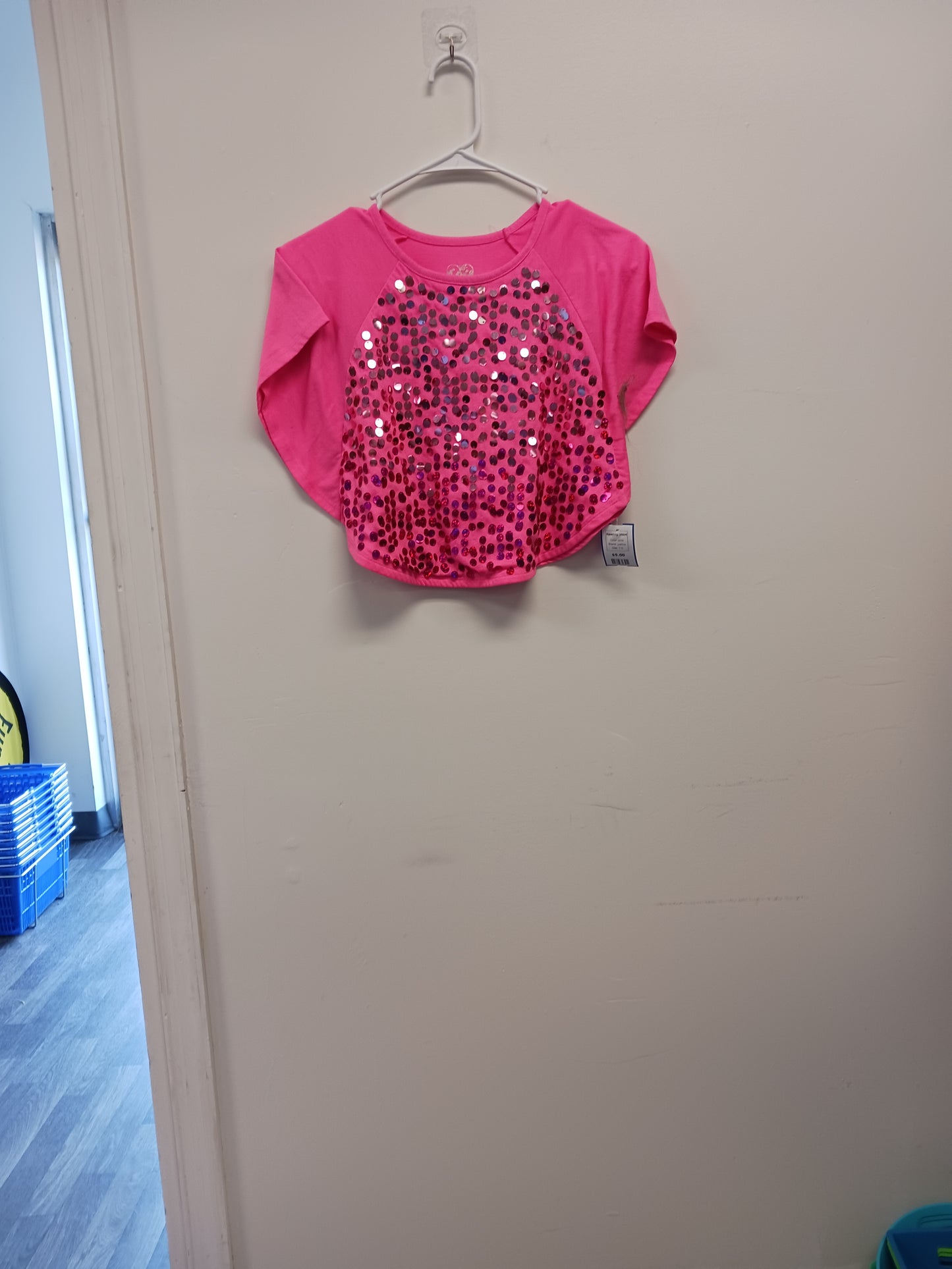 pink Justice Sparkly Shirt, 7 G