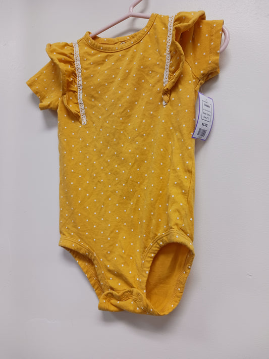 Yellow/White Polka Dot Carters Onesie, 2T G