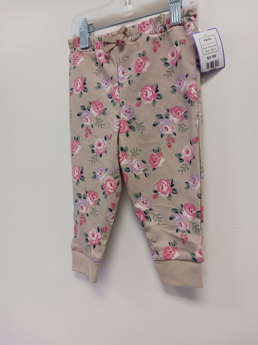 Tan/Pink Flower Garanimals Pants, 18M G