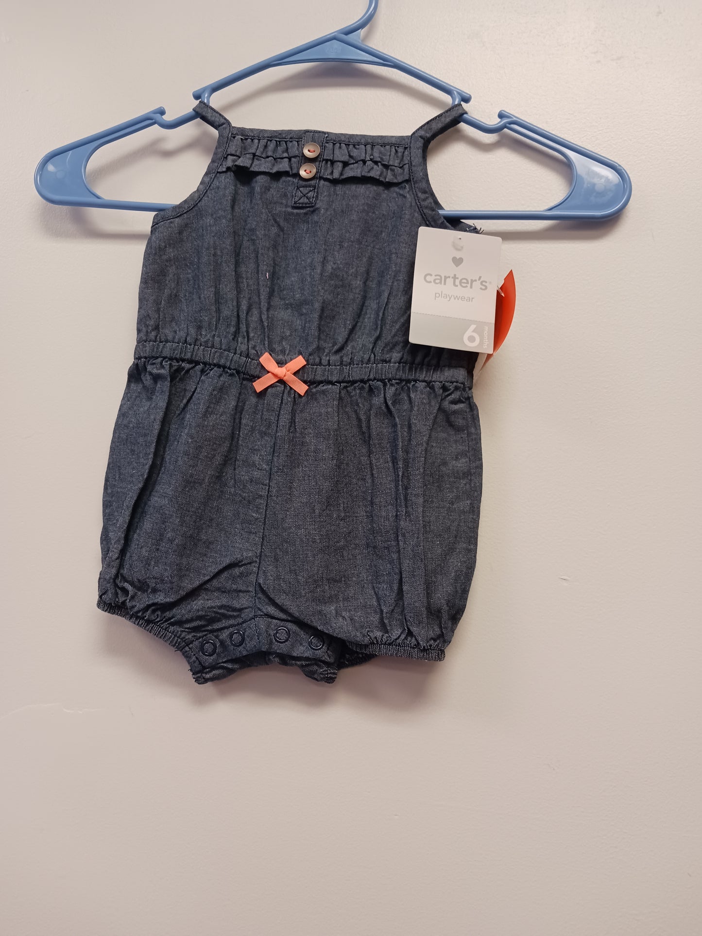 Blue Carters Tank Romper, 6M G
