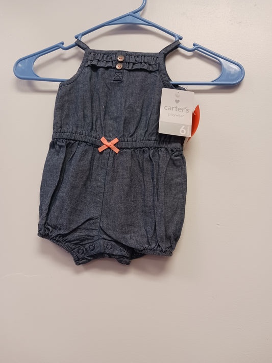 Blue Carters Tank Romper, 6M G