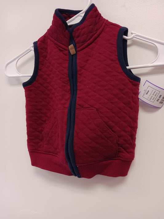 Burgandy/Navy Carters Vest, 18M B