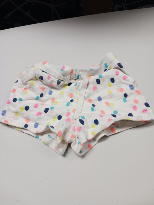white Carters Poka Dot Shorts, 6M G