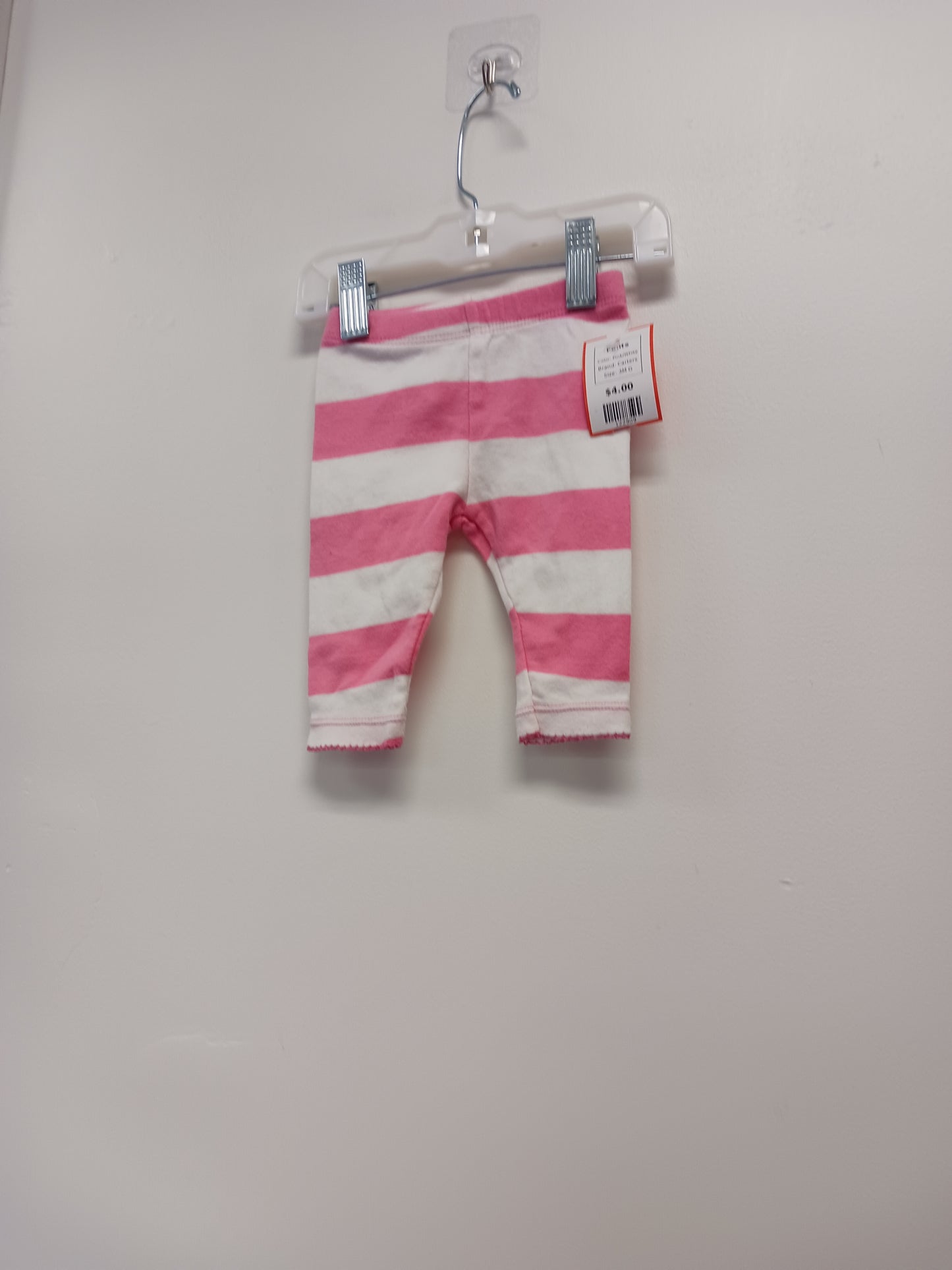 Pink/White Carters Pants, 3M G