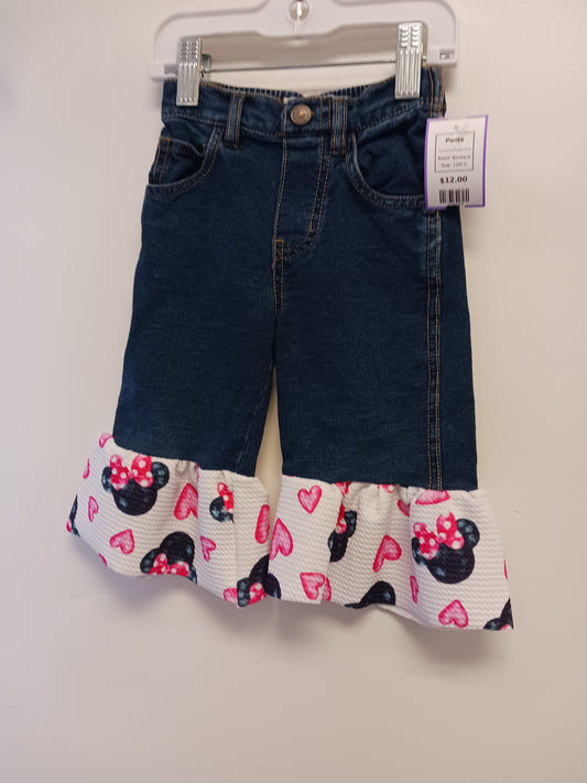 Blue Jean/White/Pink Minnie Boutique Pants, 12M G
