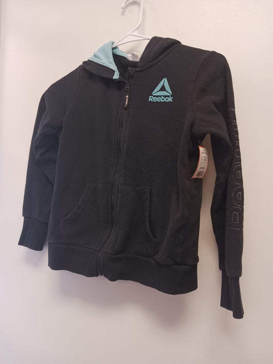 Black Reebok Hooded Jacket, 7/8 G