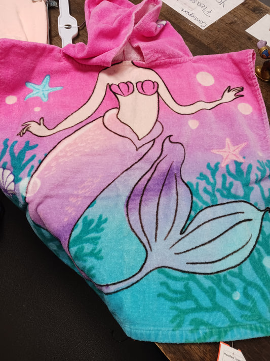 Colorful Mermaid  Hooded Towel