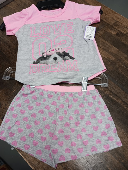 Pink/Grey Wonder Nation Pjs, 4T G