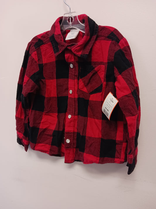 Red/Black Plaid Wonder Kids Flannel, 3T B