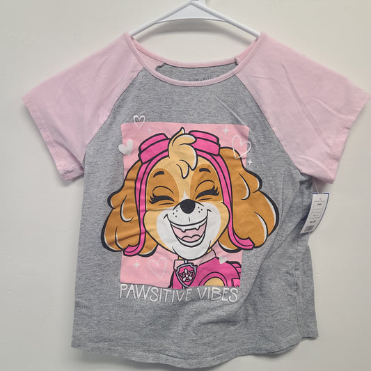 Pink/Grey Paw Patrol Jumping Bean Shirt, 7 G