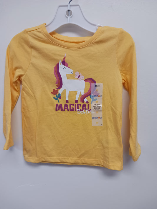 Yellow Unicorn Garanimals Longsleeve Shirt, 2T G