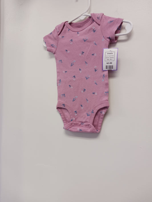Purple Flower Carters Onesie, 3M G