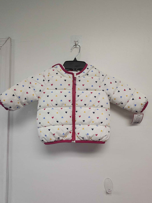 White/Colorful Hearts Gap Coat, 6M G