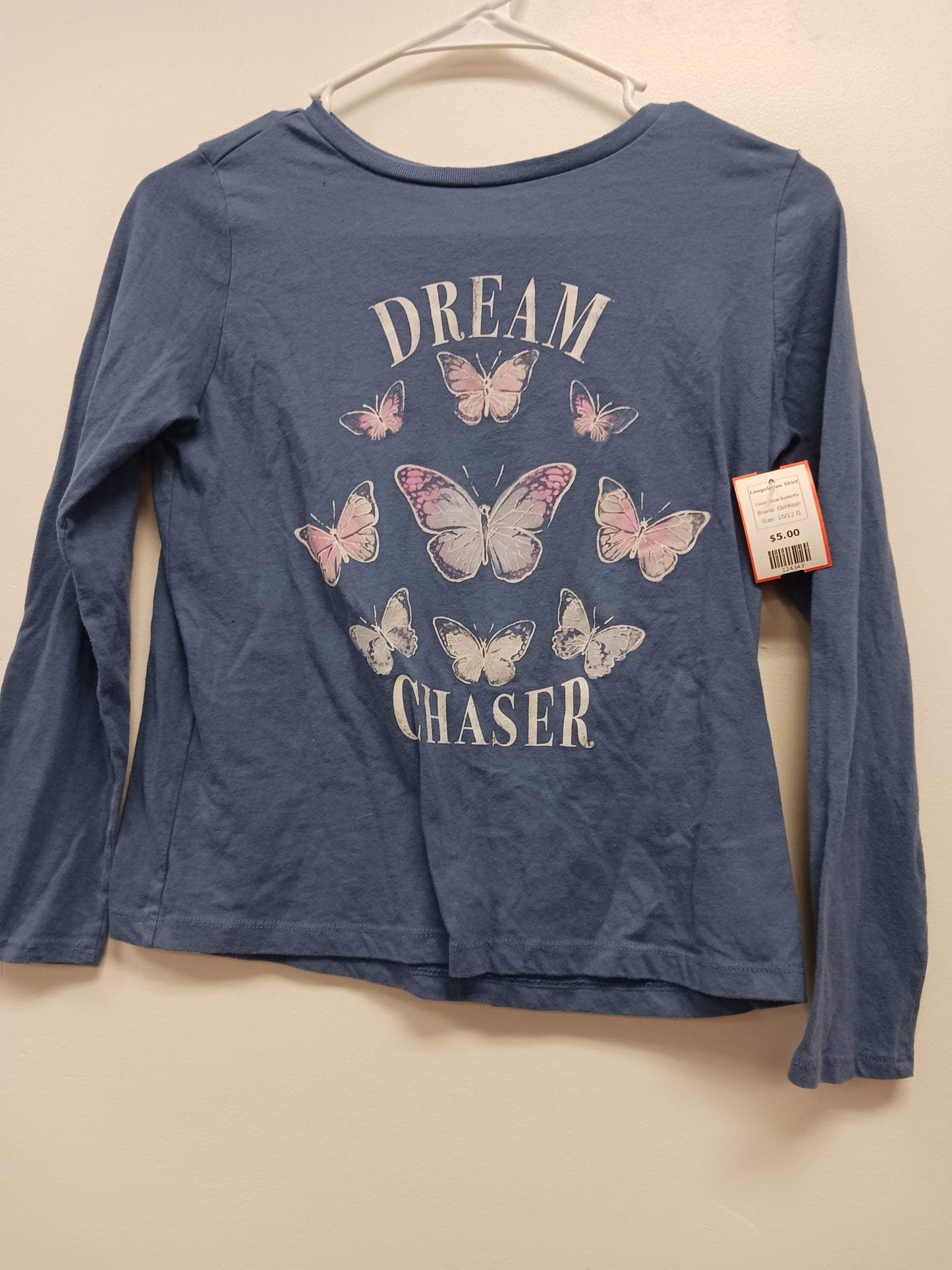 Blue Butterfly OshKosh Longsleeve Shirt, 10/12 G