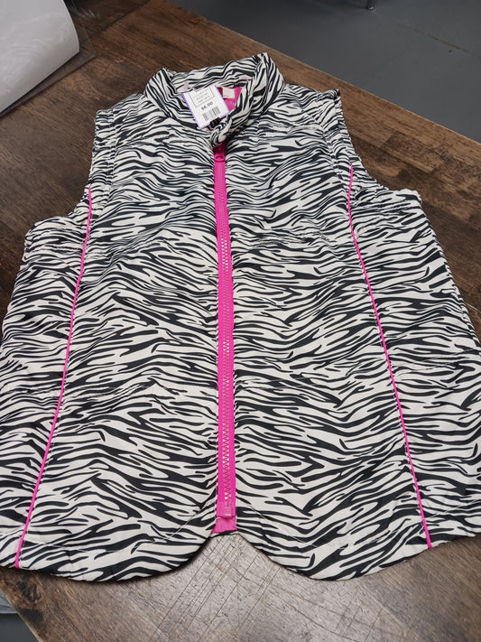 White/Black Zebra Lei Vest, 14 G