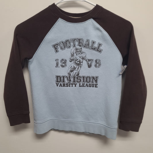 blue/brown Jumping Bean Football Sweatshirt, 7 B