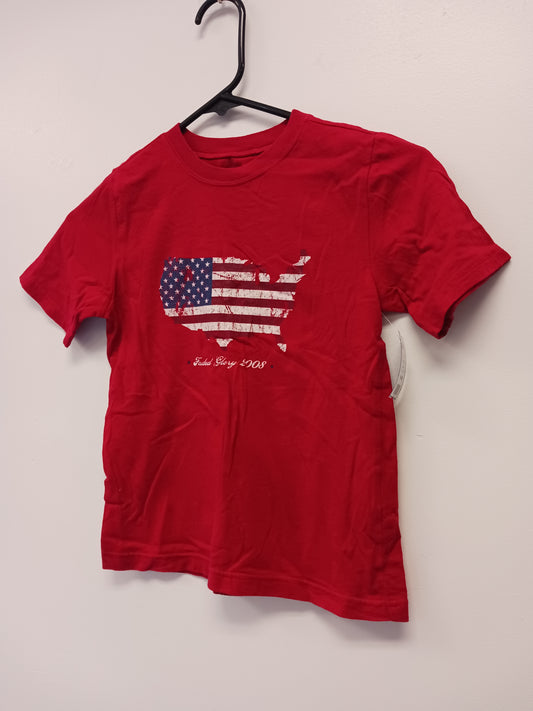 Red Faded Glory Flag Tshirt 4/5, 4 B