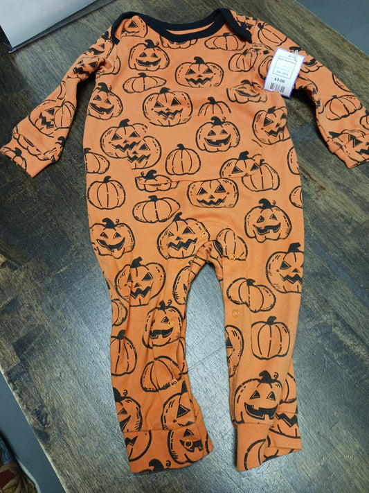 Orange/Black Pumpkin Wonder Nation Pant One Piece, 18M B