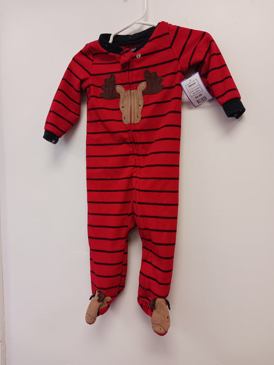 Red/Black Moose Carters Sleeper, 6M B