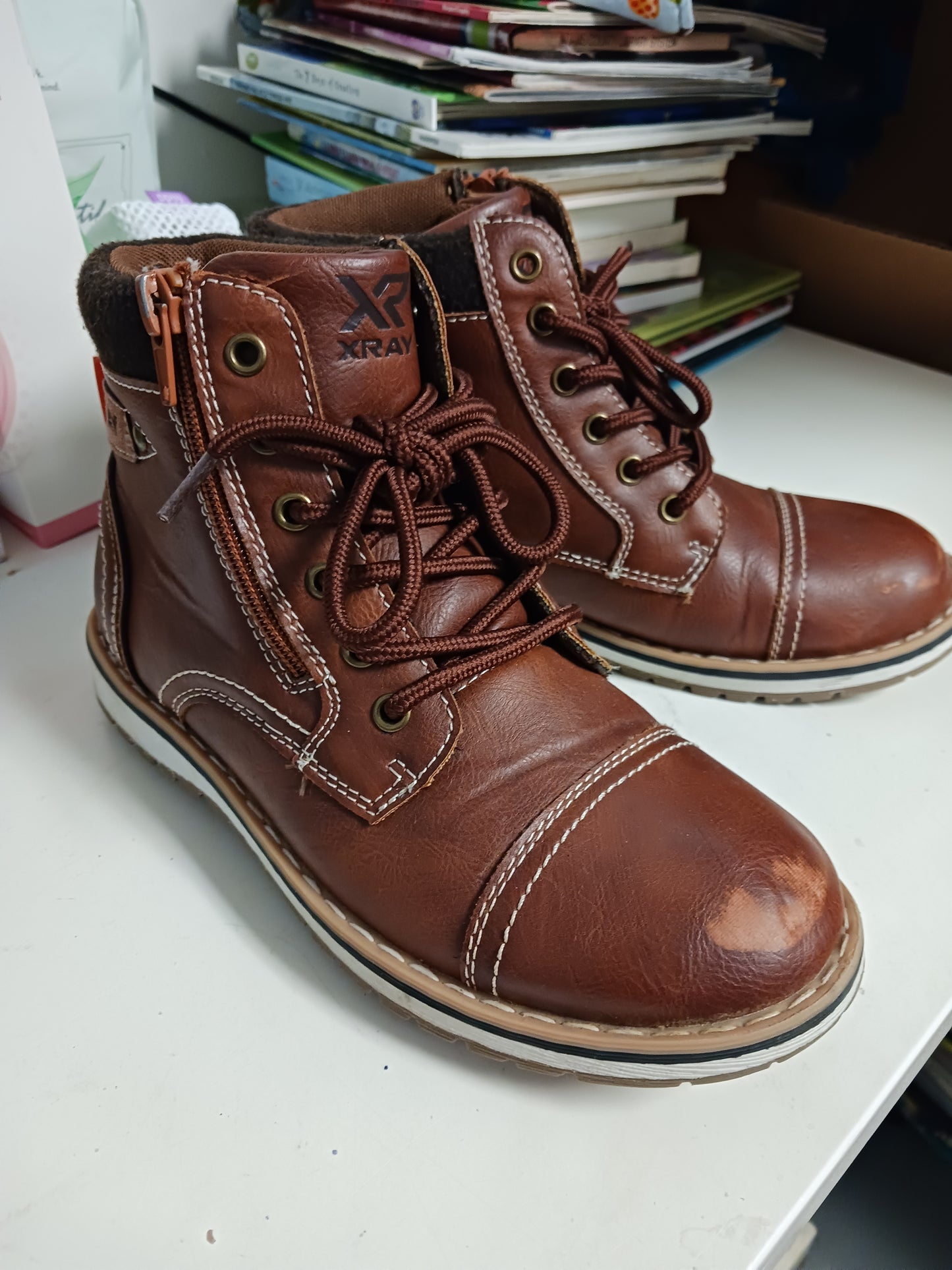 Brown Xray Boots, 4Y B