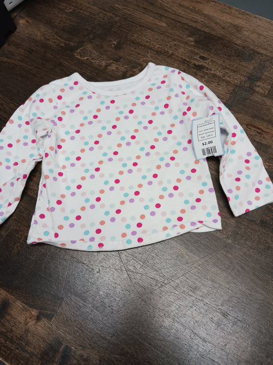 white w/dots Garanimals Long Sleeve Shirt, 12M G