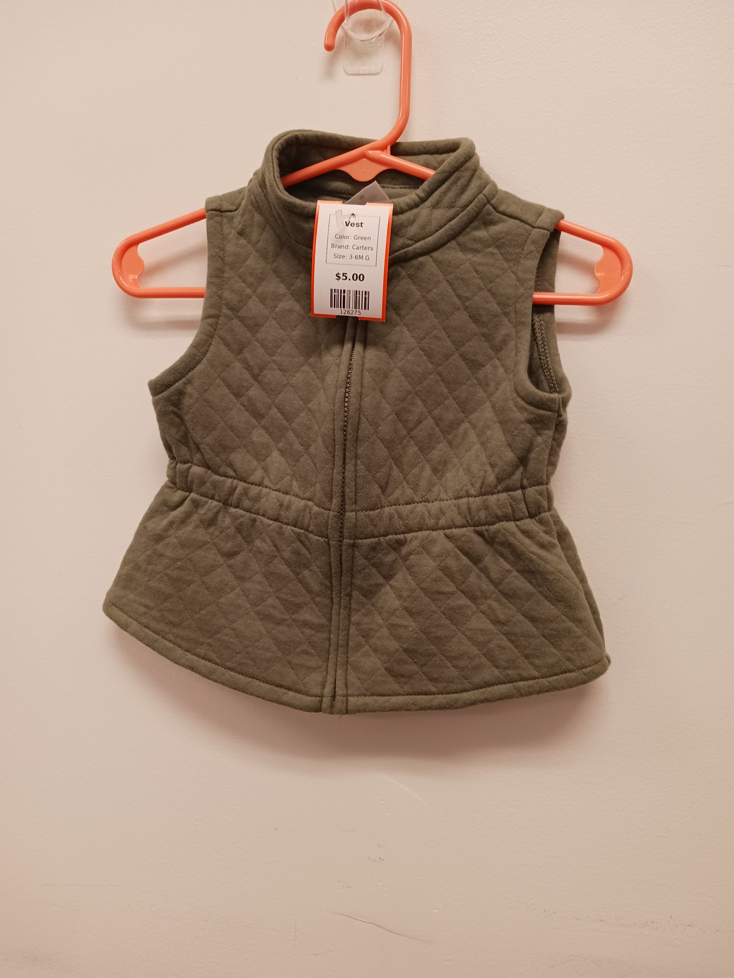 Green Carters Vest, 3-6M G