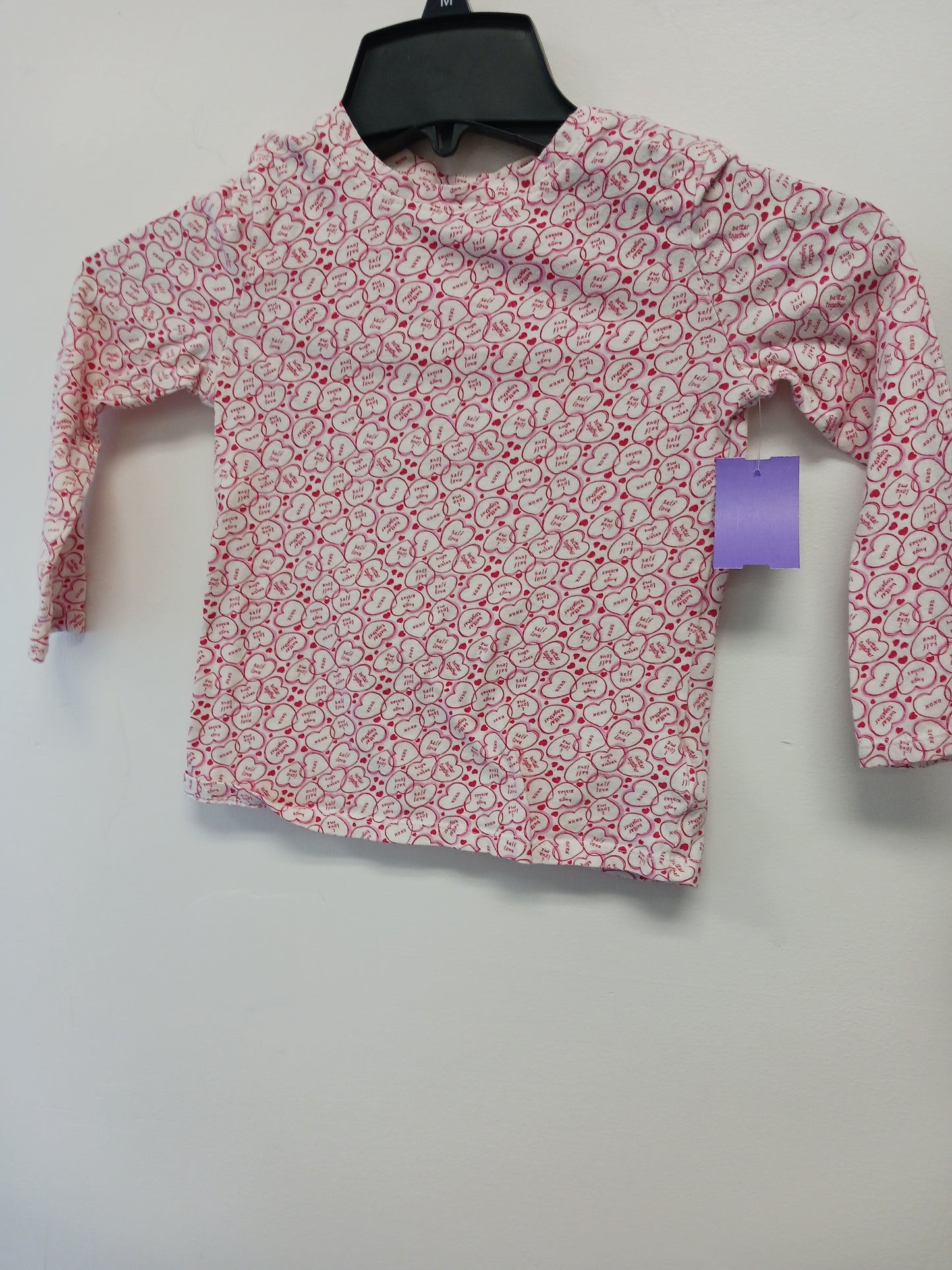 White/Pink/Red Heart Old Navy Longsleeve Shirt, 5T G