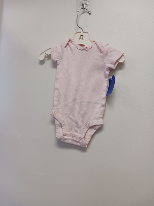 pink striped Carters Bow Onesie, 3M G