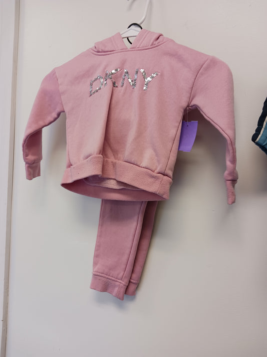 Pink/Silver Sequin DKNY Outfit, 2T G