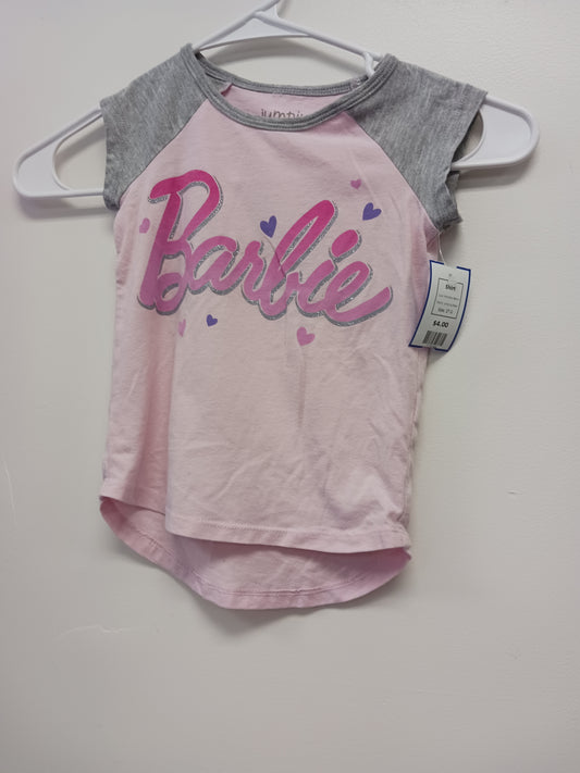 Pink/Grey Barbie Jumping Bean Shirt, 2T G