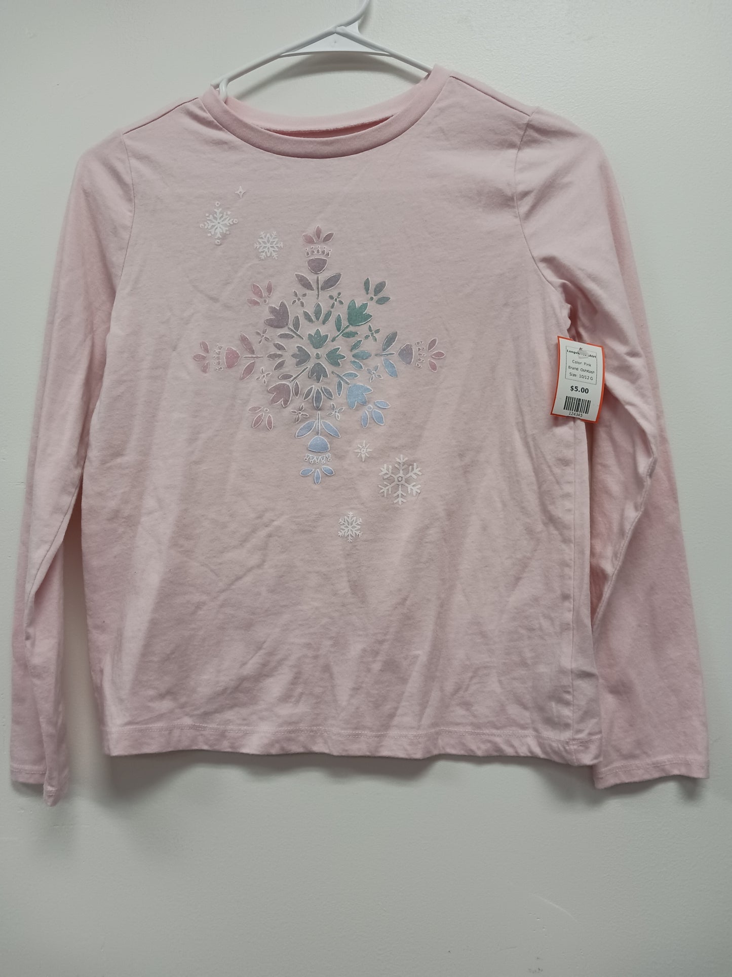 Pink OshKosh Longsleeve Shirt, 10/12 G