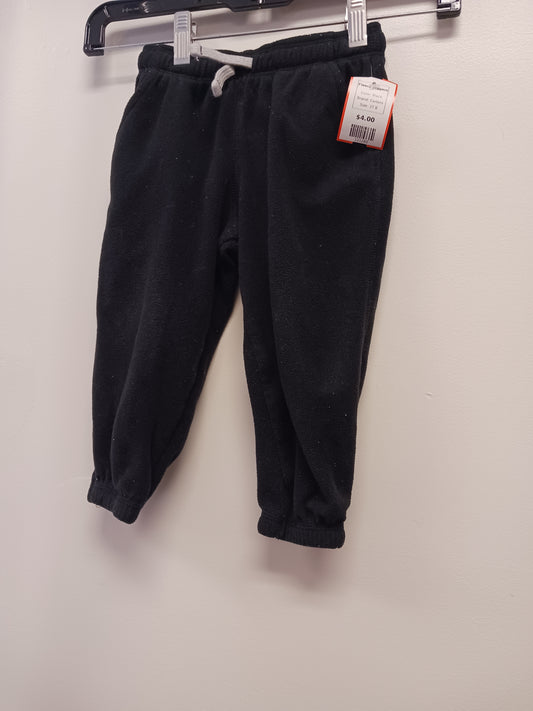 Black Carters Fleece Joggers, 2T B
