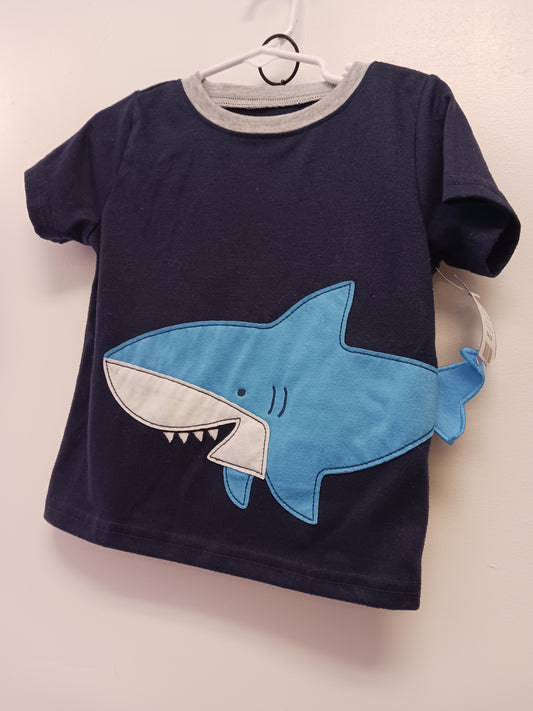 Navy/Blue Shark Carters Pjs, 2T B