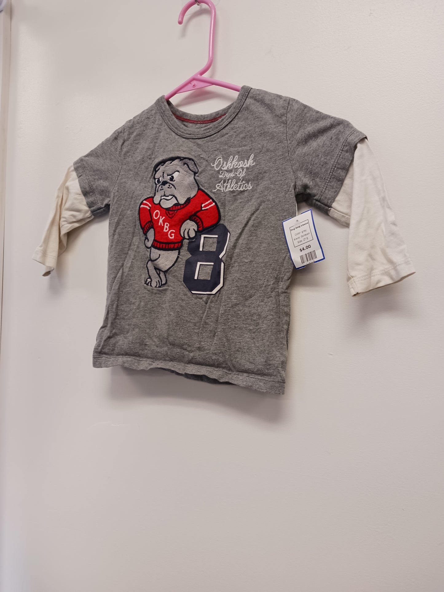grey OshKosh Dog long sleeve, 2T B