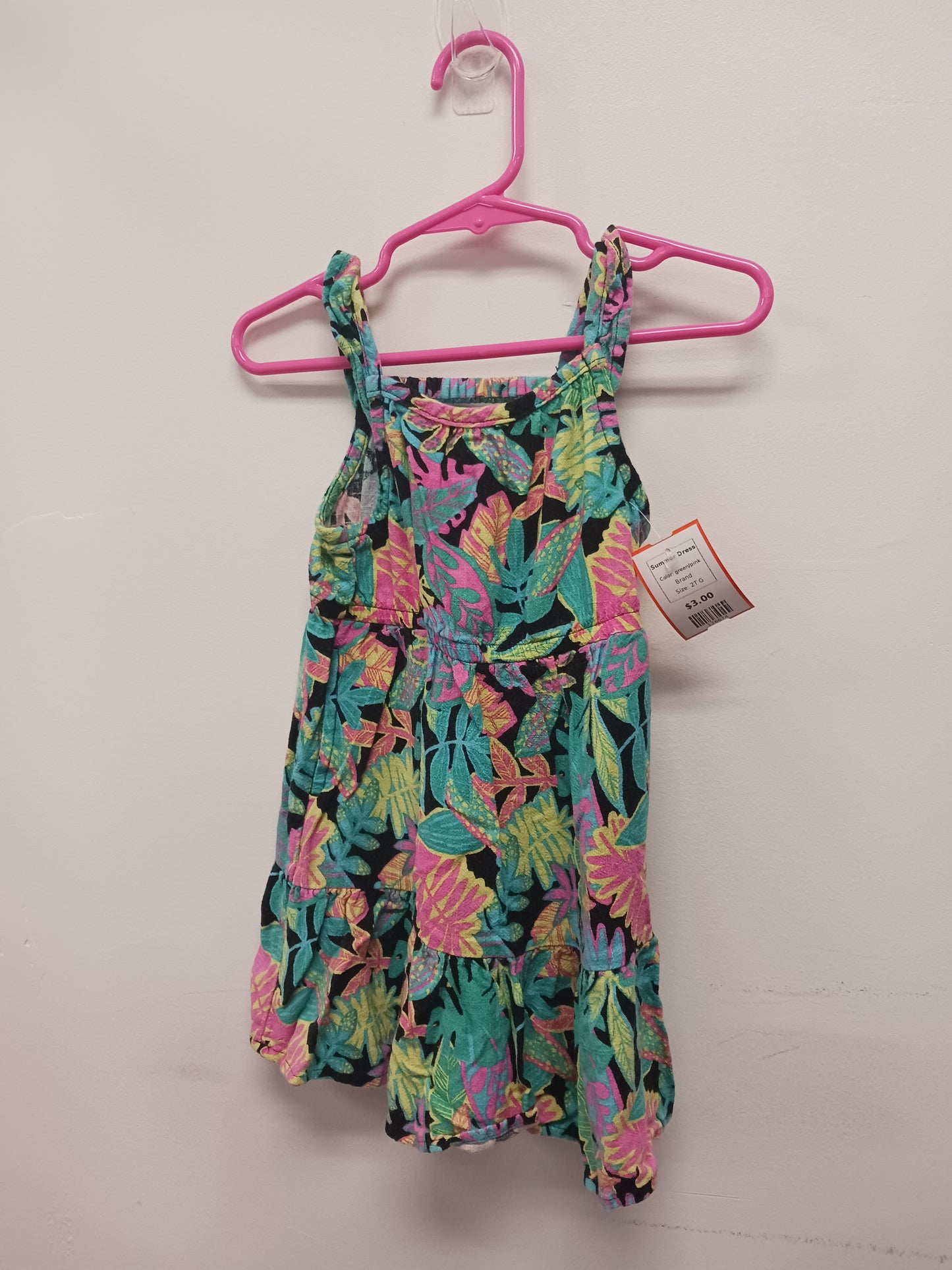 green/pink  Summer Dress, 2T G
