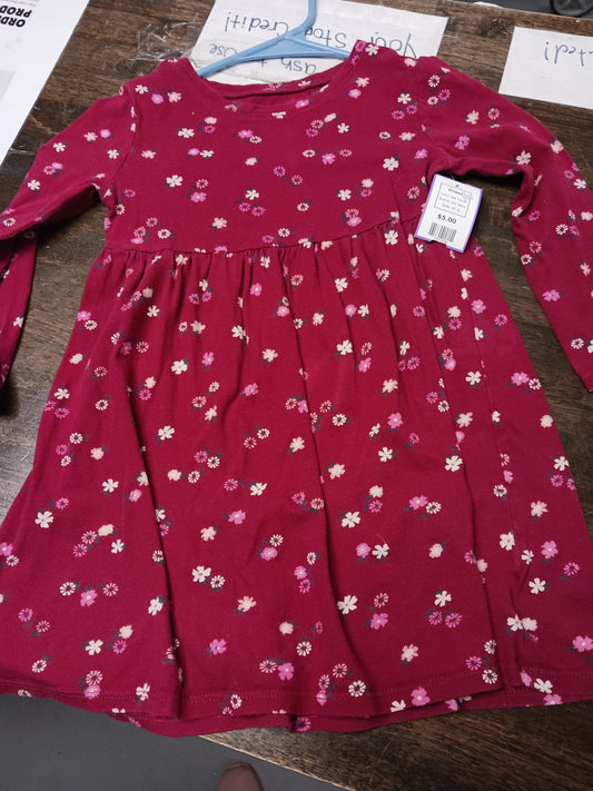 Red Flower Old Navy Dress, 4T G