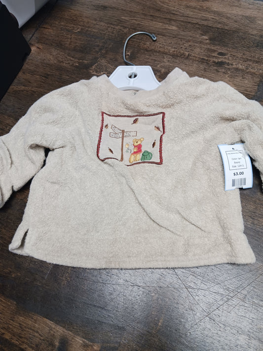 tan  Long Sleeve Bear SHirt, 12M G