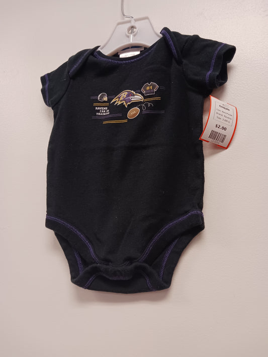 Black/Purple Ravens Onesie, 3-6M G